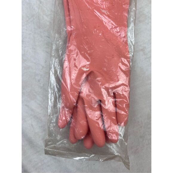 Vintage NOS 1950s Duracraft Latex Gloves Glamourette Size Small Pink - Picture 4 of 6